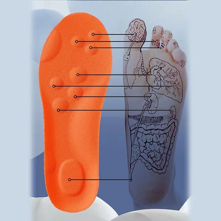 4D Latex Sport Insoles Soft High Elasticity Shoe Pads Arch Support Orthotic Insoles Breathable Absorption Cushion Unisex